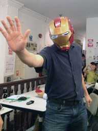 Iron Man helmet at HackerspaceSG v1 Iron Man helmet at HackerspaceSG v1